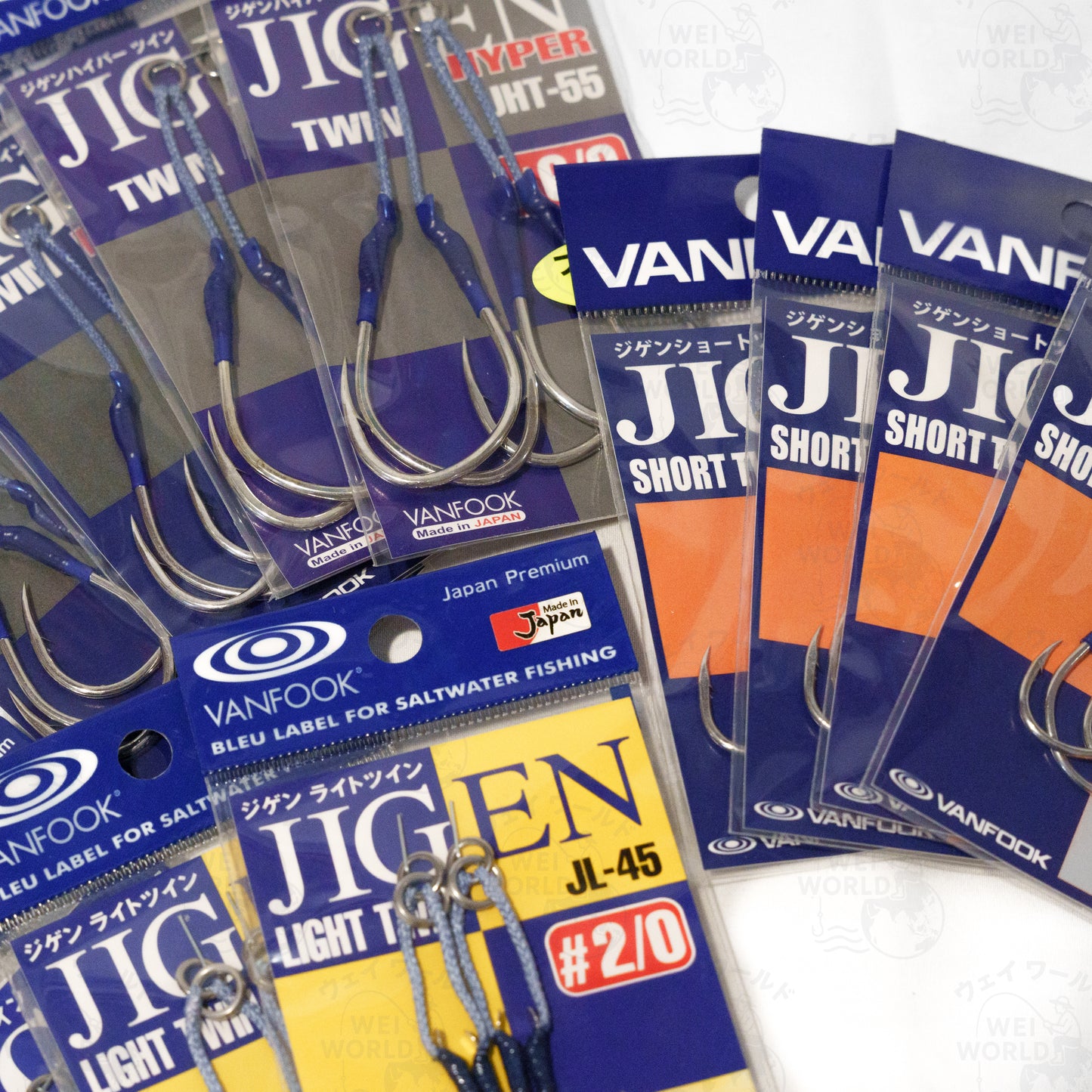Vanfook Jigen Light/Short/Hyper Twin Hooks